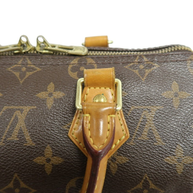 LOUIS VUITTON Speedy Monogram Handbag Brown PVC With Shoulder Strap