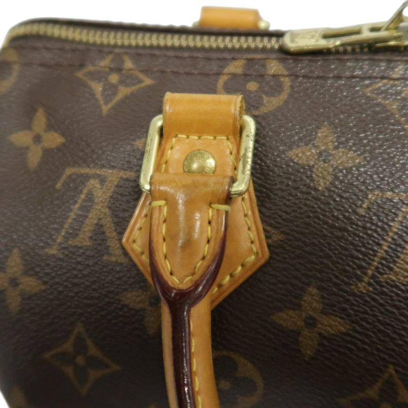 LOUIS VUITTON Speedy Monogram Handbag Brown PVC With Shoulder Strap