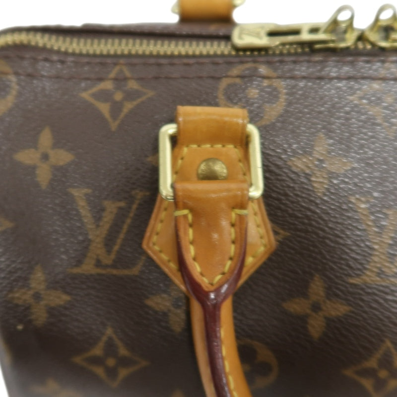 LOUIS VUITTON Speedy Monogram Handbag Brown PVC With Shoulder Strap