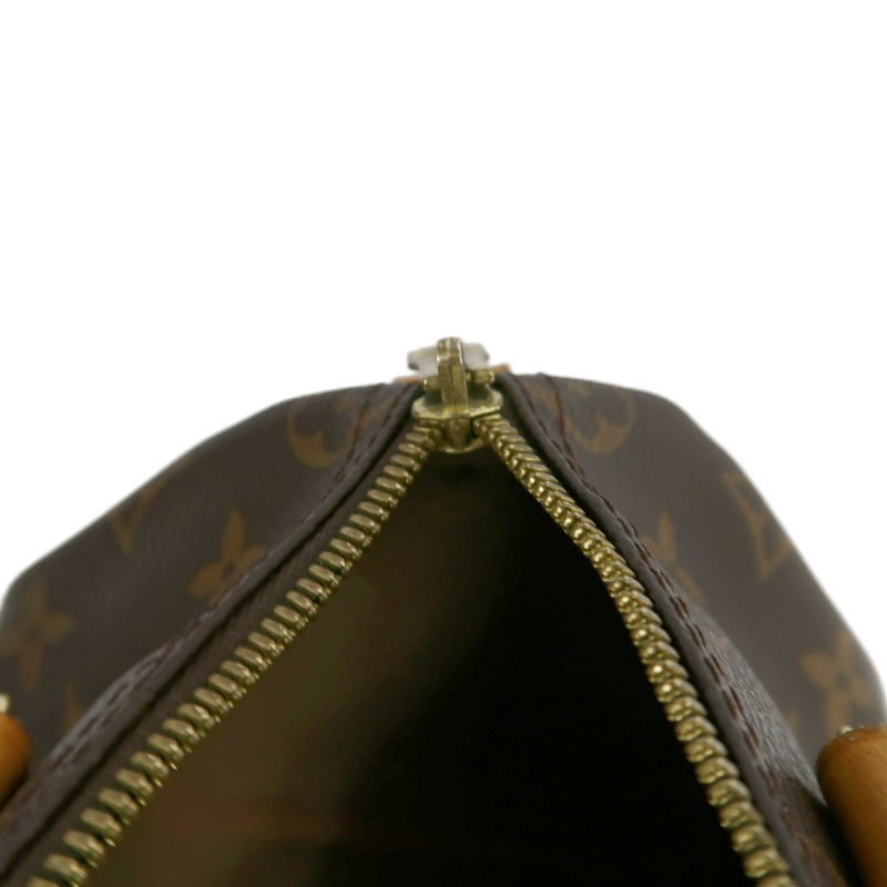LOUIS VUITTON Speedy Monogram Handbag Brown PVC With Shoulder Strap