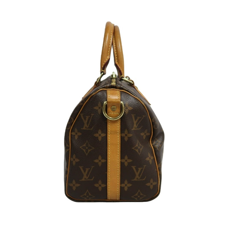 LOUIS VUITTON Speedy Monogram Handbag Brown PVC With Shoulder Strap