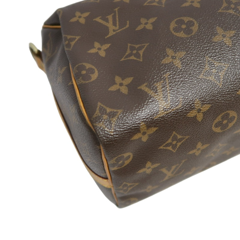 LOUIS VUITTON Speedy Monogram Handbag Brown PVC With Shoulder Strap