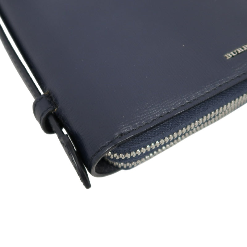 BURBERRY Classic Texture Long Wallet Black PVC
