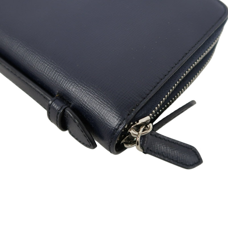BURBERRY Classic Texture Long Wallet Black PVC