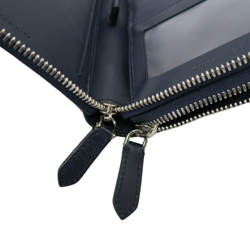 BURBERRY Classic Texture Long Wallet Black PVC