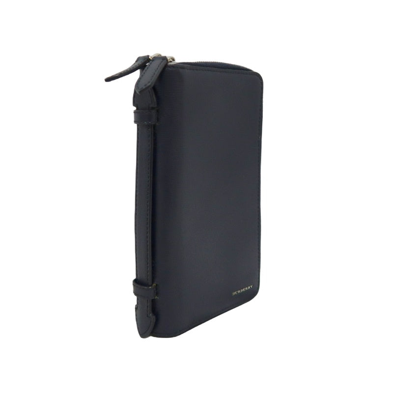 BURBERRY Classic Texture Long Wallet Black PVC