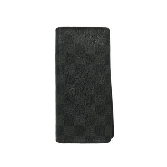 LOUIS VUITTON Portefeuille Plaza Damier Graphite Long Wallet Black PVC