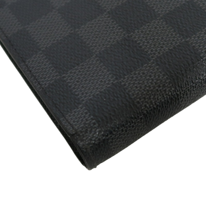 LOUIS VUITTON Portefeuille Plaza Damier Graphite Long Wallet Black PVC