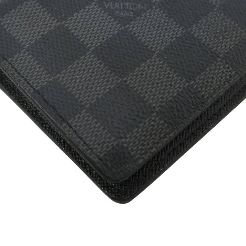 LOUIS VUITTON Portefeuille Plaza Damier Graphite Long Wallet Black PVC