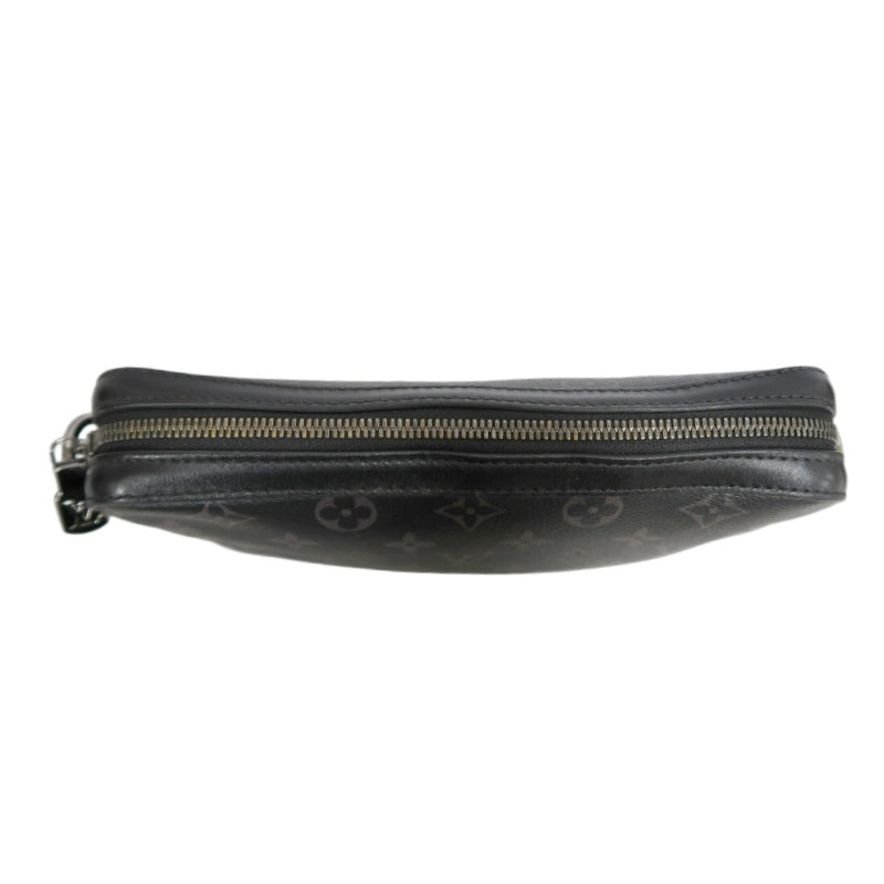 LOUIS VUITTON Trio Messenger Monogram Eclipse Shoulder Bag Black PVC With Pouch