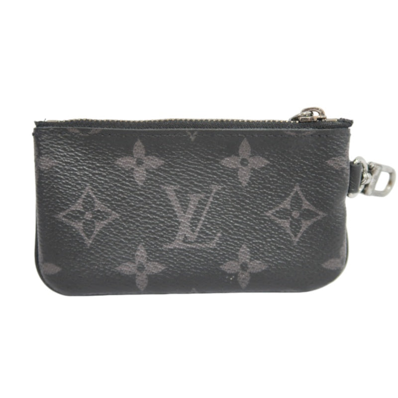 LOUIS VUITTON Trio Messenger Monogram Eclipse Shoulder Bag Black PVC With Pouch