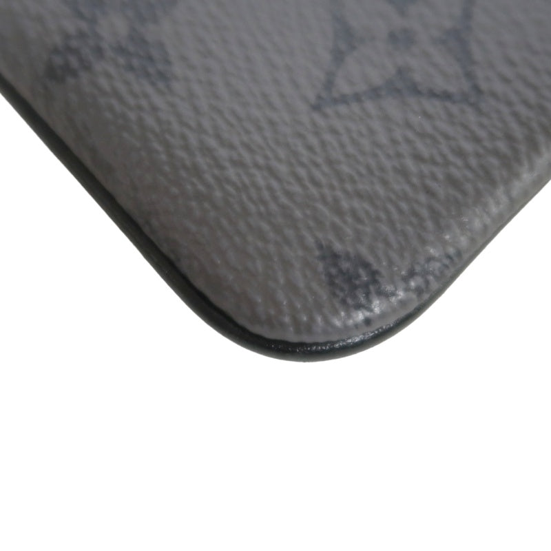LOUIS VUITTON Trio Messenger Monogram Eclipse Shoulder Bag Black PVC With Pouch