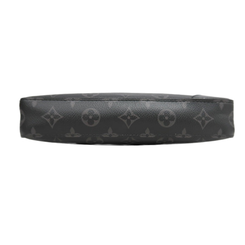 LOUIS VUITTON Trio Messenger Monogram Eclipse Shoulder Bag Black PVC With Pouch