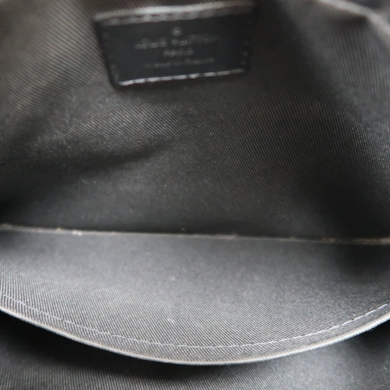 LOUIS VUITTON Trio Messenger Monogram Eclipse Shoulder Bag Black PVC With Pouch
