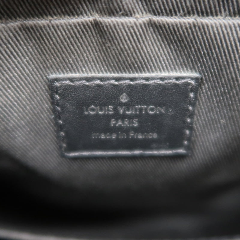 LOUIS VUITTON Trio Messenger Monogram Eclipse Shoulder Bag Black PVC With Pouch