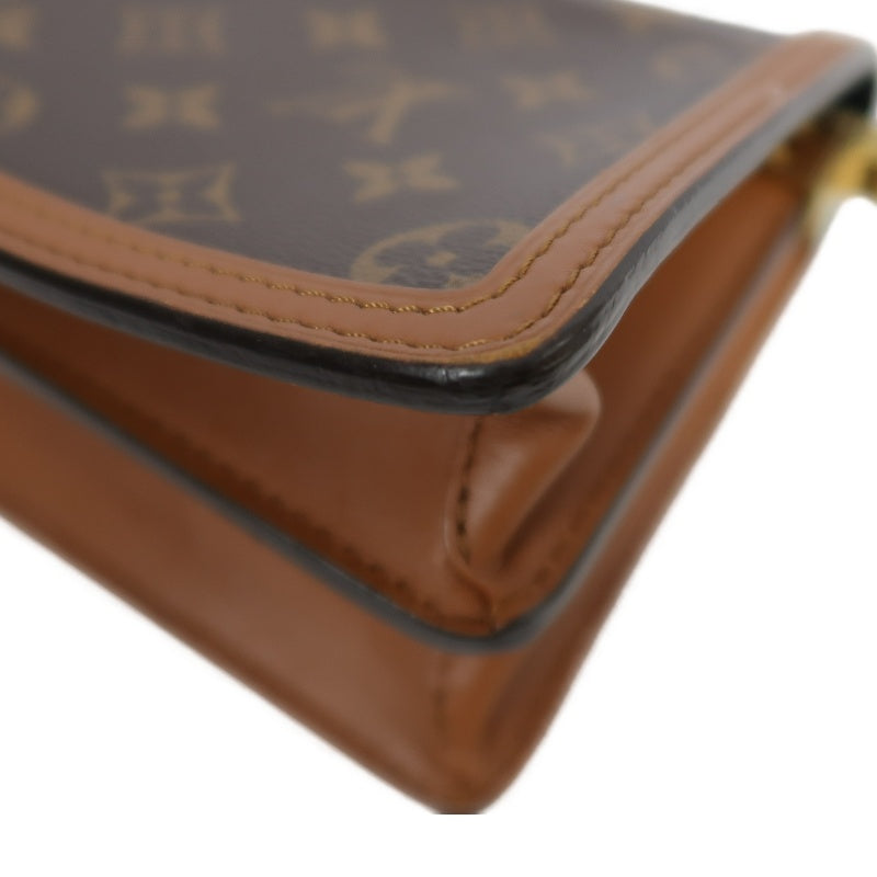 LOUIS VUITTON Dauphine Monogram Reverse Shoulder Bag Brown PVC