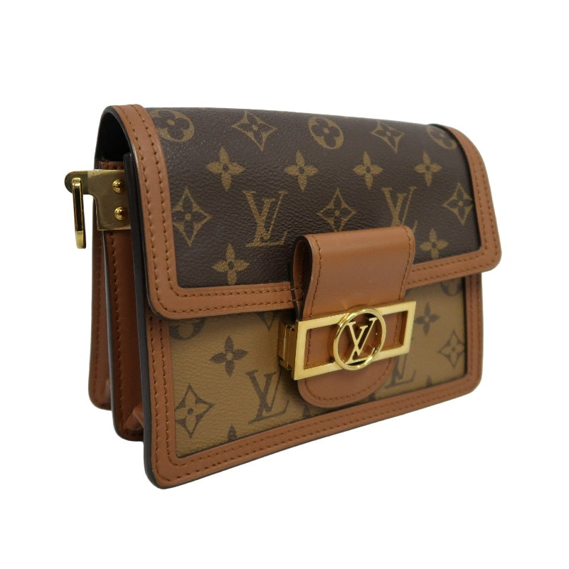 LOUIS VUITTON Dauphine Monogram Reverse Shoulder Bag Brown PVC