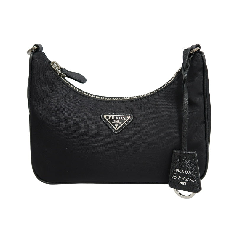 PRADA Nylon Shoulder Bag Black