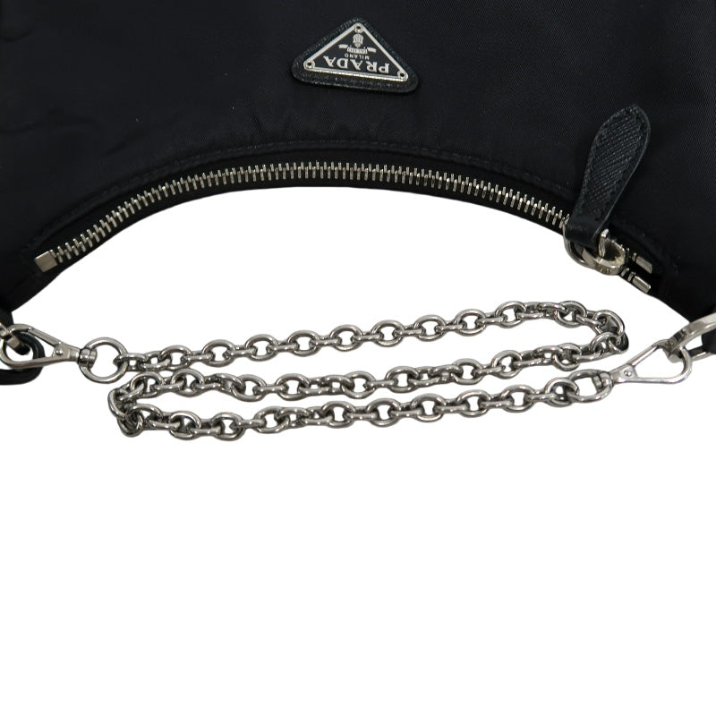 PRADA Nylon Shoulder Bag Black