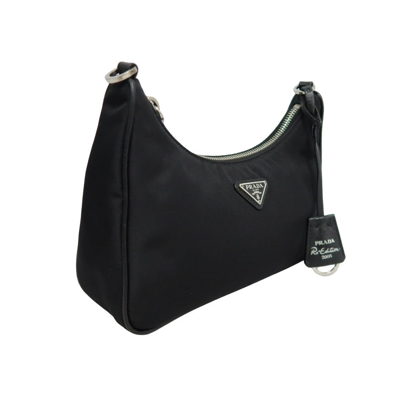 PRADA Nylon Shoulder Bag Black
