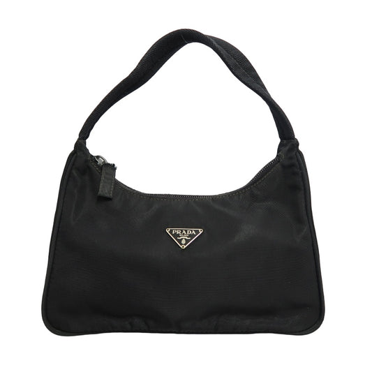PRADA Nylon Hobo Underarm Bag Black