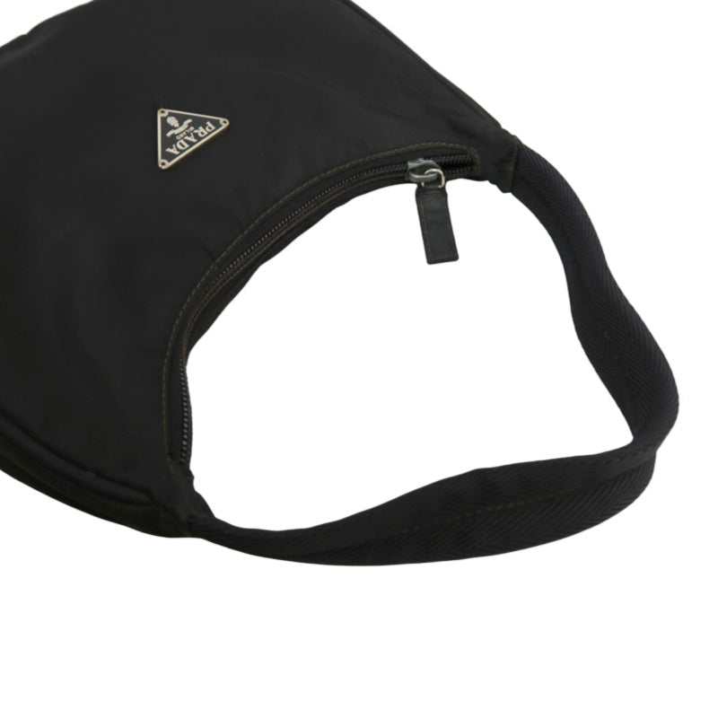 PRADA Nylon Hobo Underarm Bag Black
