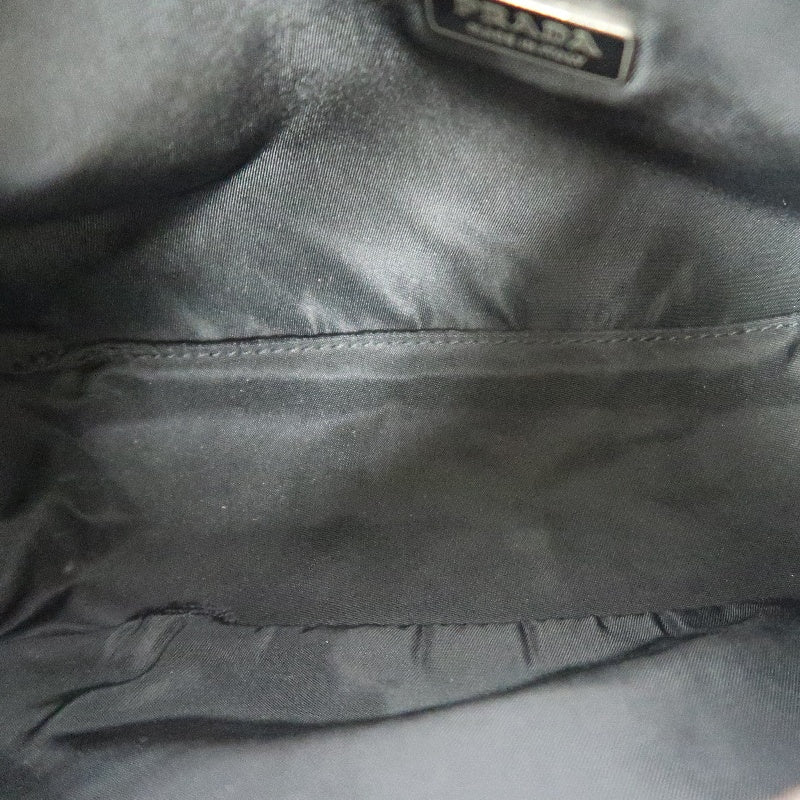 PRADA Nylon Hobo Underarm Bag Black