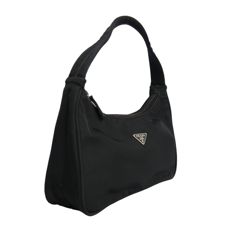 PRADA Nylon Hobo Underarm Bag Black