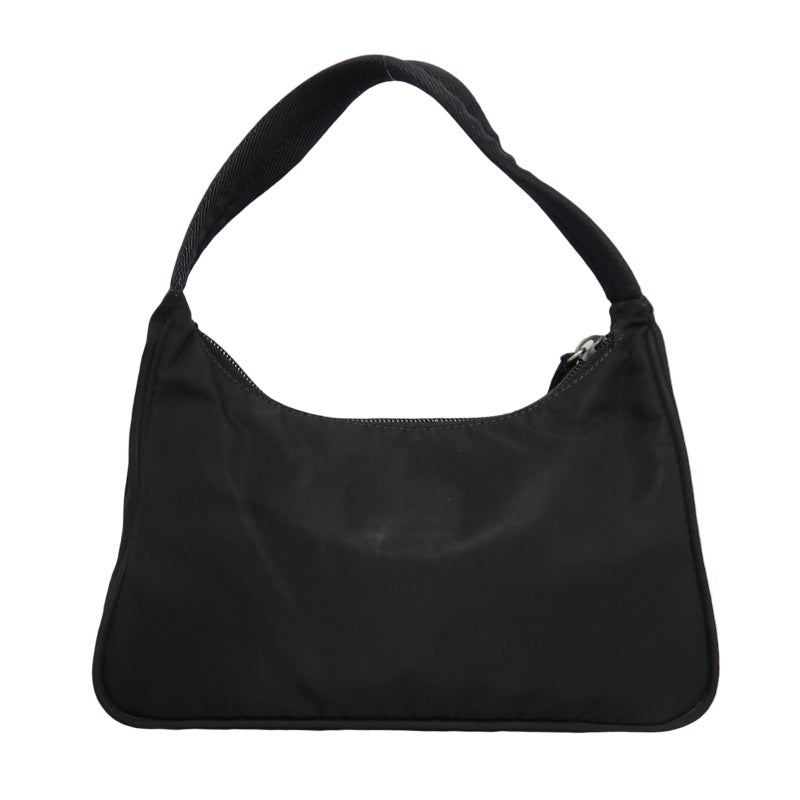 PRADA Nylon Hobo Underarm Bag Black