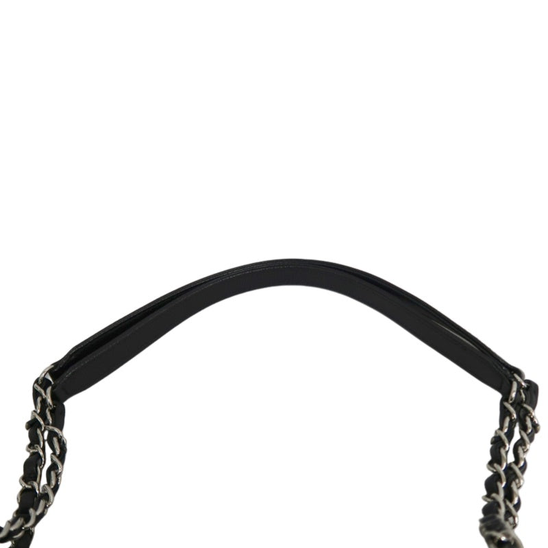 CHANEL Matelasse GST Caviar Calfskin Tote Bag Black Silver Hardware