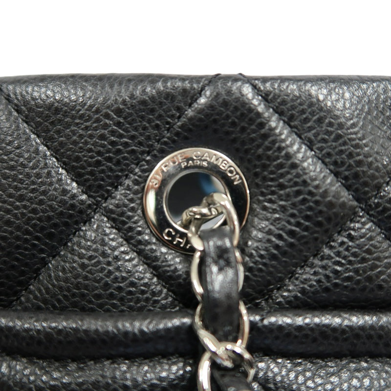 CHANEL Matelasse GST Caviar Calfskin Tote Bag Black Silver Hardware