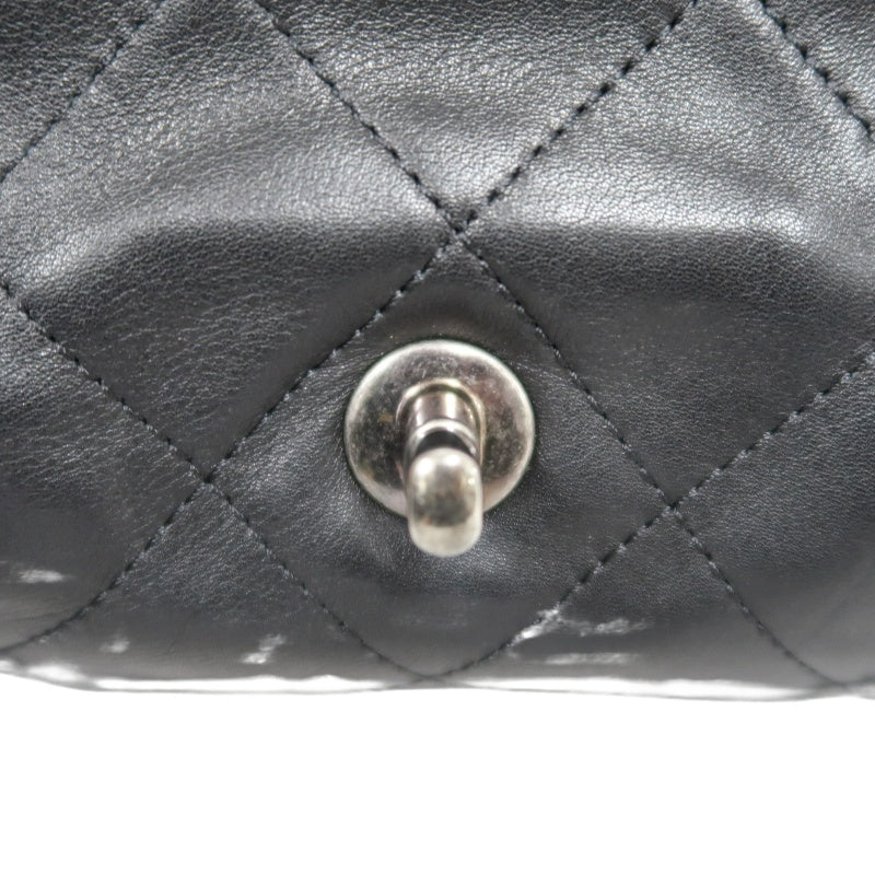 CHANEL Matelasse Cloud Flap Shoulder Bag Calfskin Black Silver Hardware