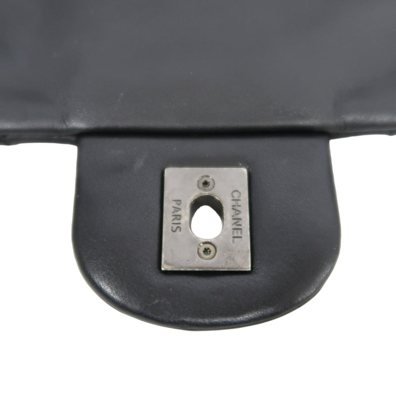 CHANEL Matelasse Cloud Flap Shoulder Bag Calfskin Black Silver Hardware