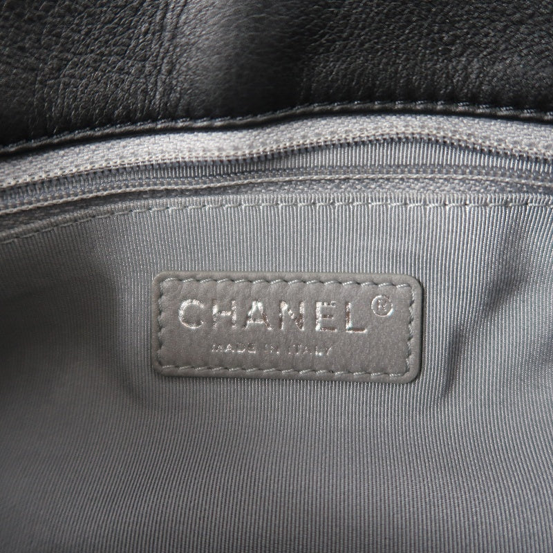 CHANEL Matelasse Cloud Flap Shoulder Bag Calfskin Black Silver Hardware