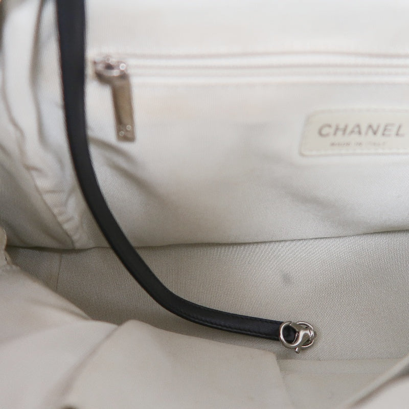 CHANEL Matelasse Quilted Soft calfskin Tote Shoulder Bag Black Silver Hardware With Authenticity Card