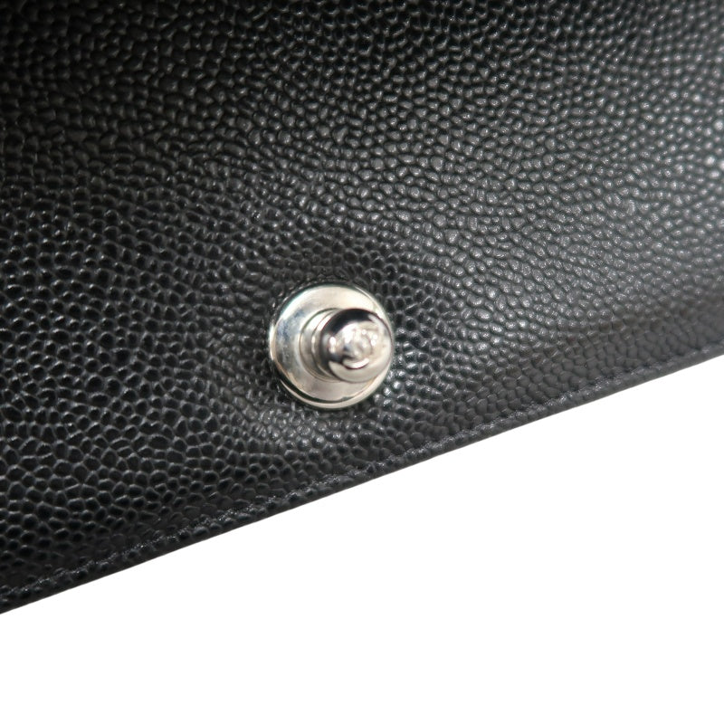 CHANEL Boy Leboy Matelasse Caviar Shoulder Bag Black Silver Hardware