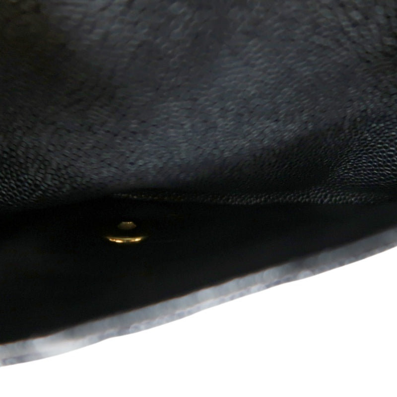 CHANEL Classic Flap Matelasse Caviar Shoulder Bag Black Gold Hardware
