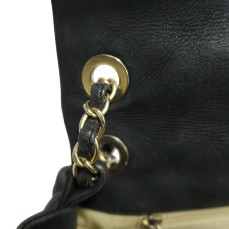 CHANEL Matelasse Cloud Flap Calfskin Shoulder Bag Black Silver Hardware