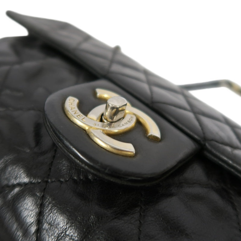 CHANEL Matelasse Cloud Flap Calfskin Shoulder Bag Black Silver Hardware