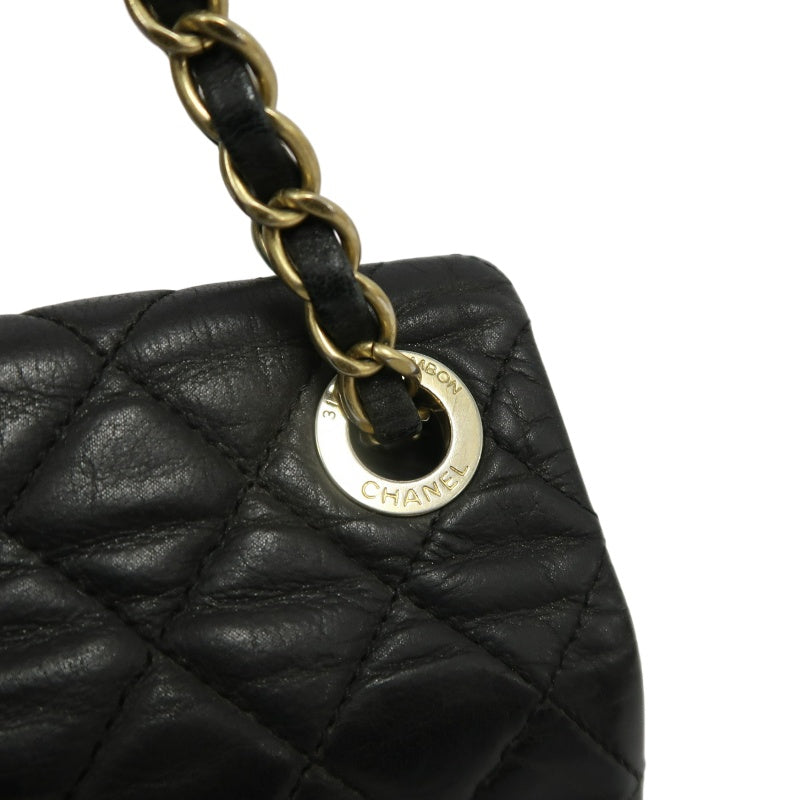 CHANEL Matelasse Cloud Flap Calfskin Shoulder Bag Black Silver Hardware