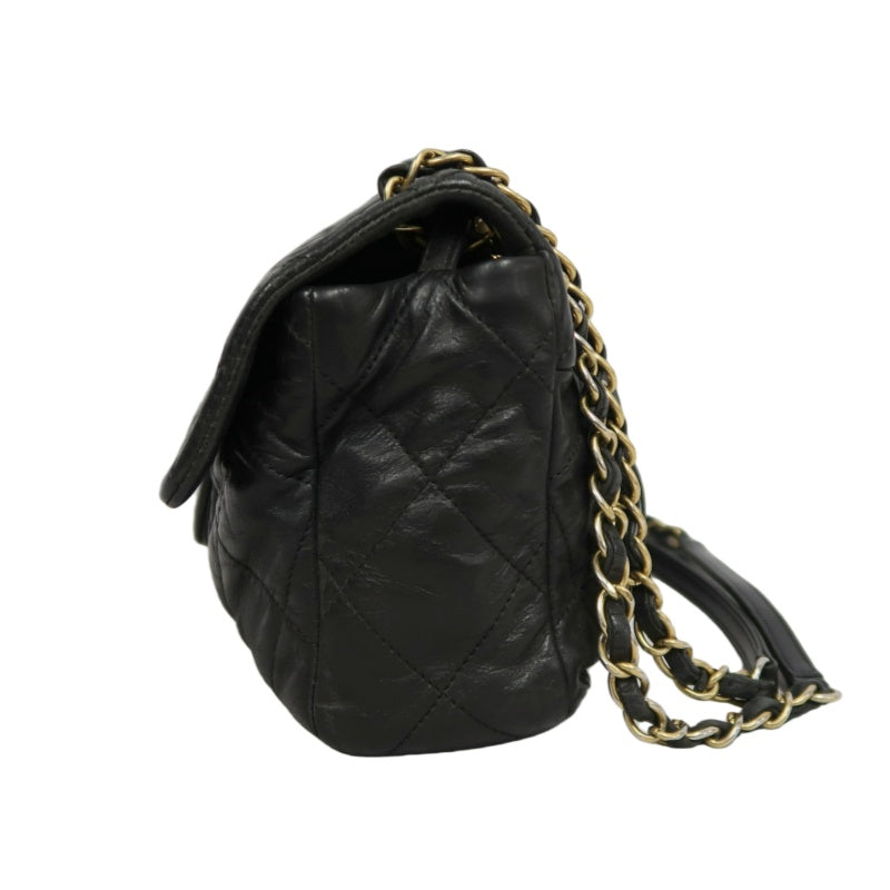 CHANEL Matelasse Cloud Flap Calfskin Shoulder Bag Black Silver Hardware