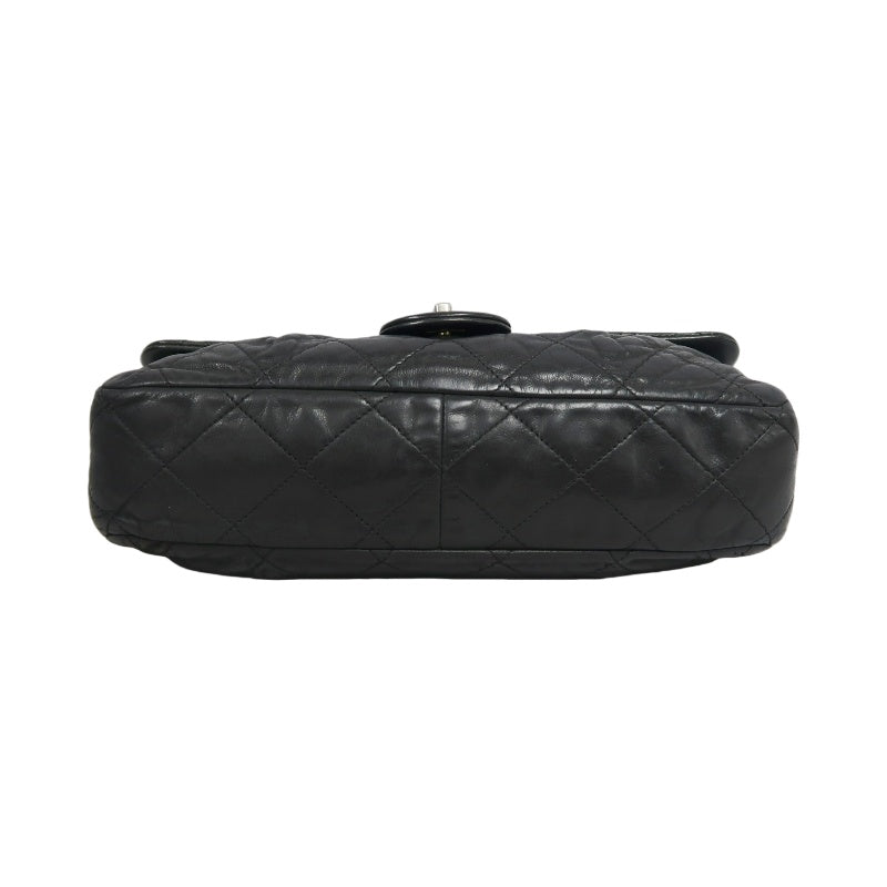CHANEL Matelasse Cloud Flap Calfskin Shoulder Bag Black Silver Hardware