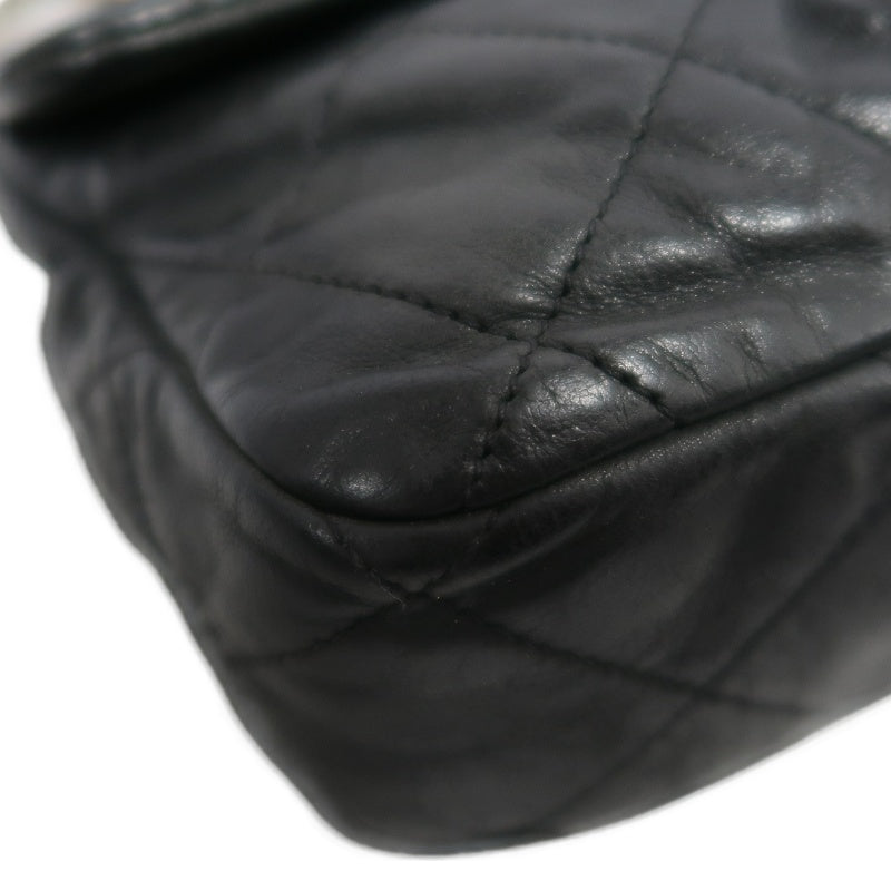 CHANEL Matelasse Cloud Flap Calfskin Shoulder Bag Black Silver Hardware