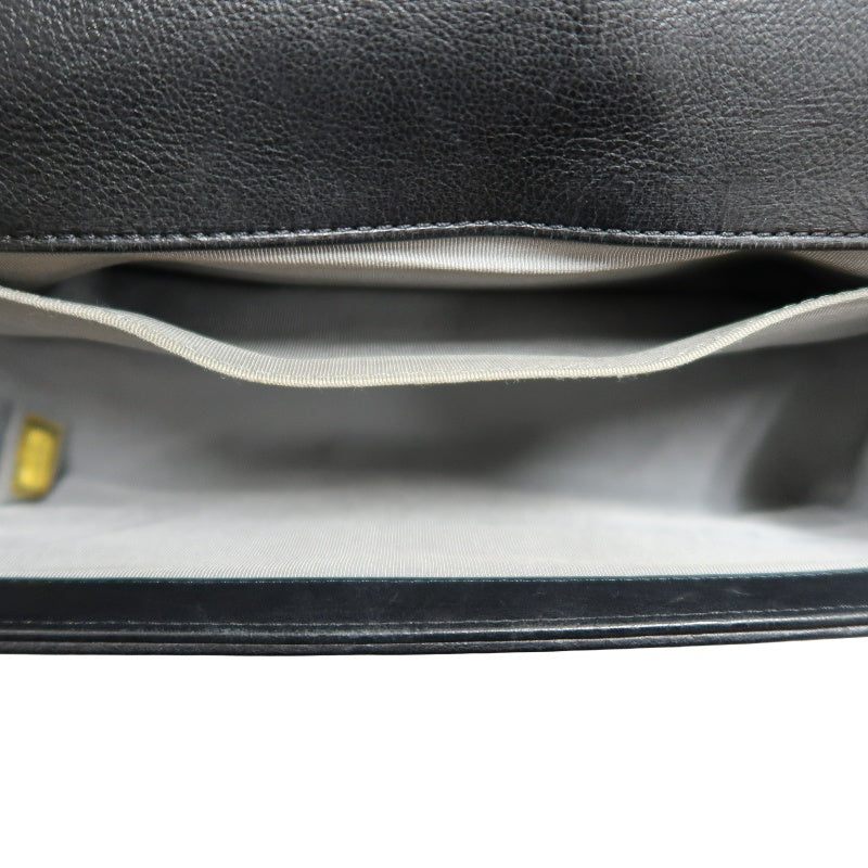 CHANEL Boy Leboy Matelasse Lambskin Shoulder Bag Black Silver Hardware With Authenticity Card