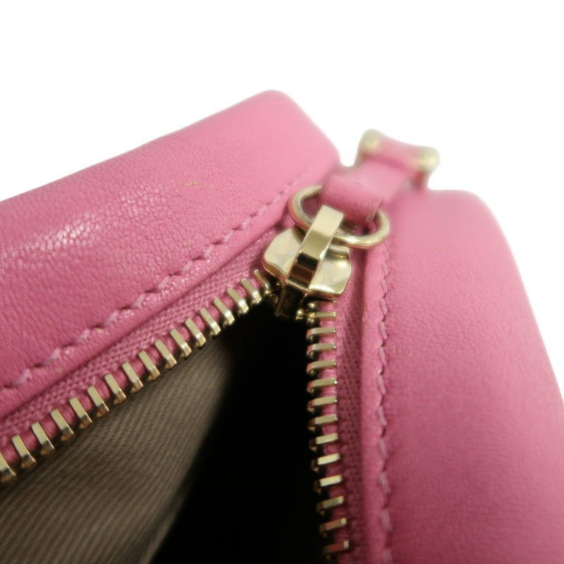 CHANEL Matelasse Lambskin Camera Shoulder Bag Pink Gold Hardware