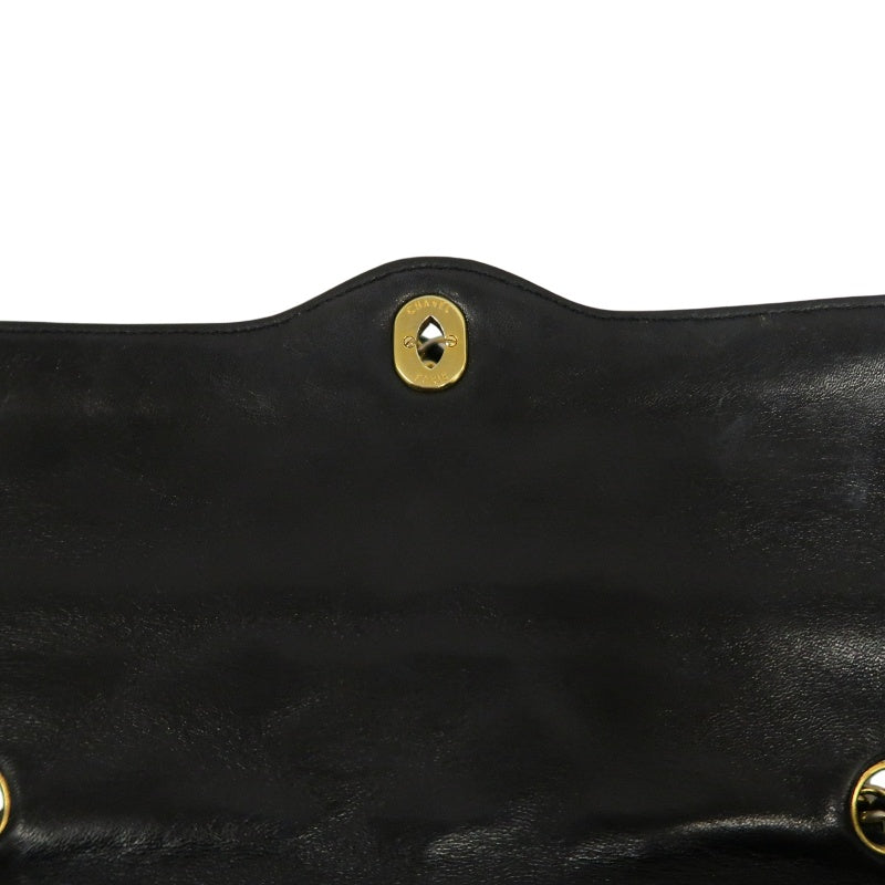 CHANEL Paris Limited Edition Matelasse Lambskin Flap Crossbody Bag Black Gold Hardware