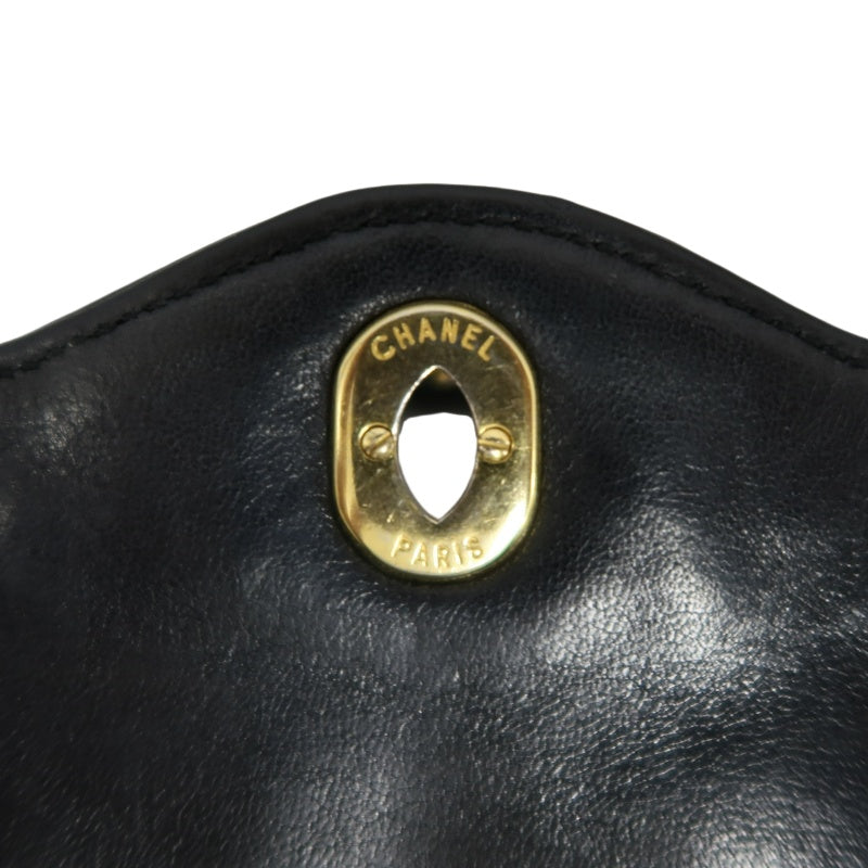 CHANEL Paris Limited Edition Matelasse Lambskin Flap Crossbody Bag Black Gold Hardware