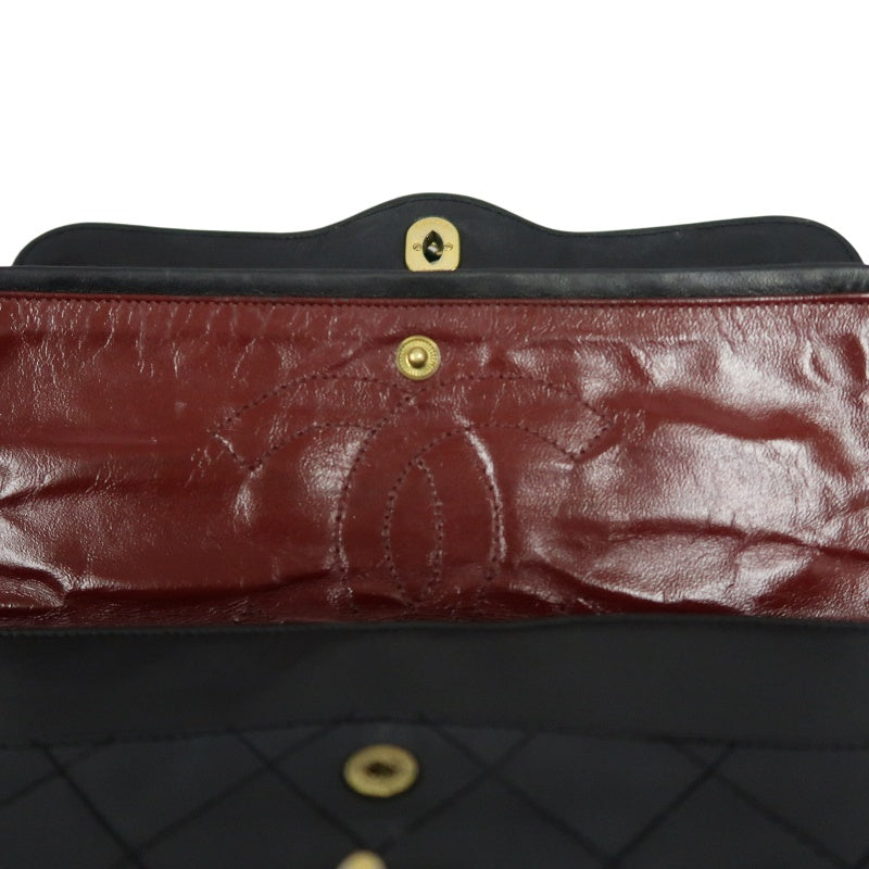 CHANEL Paris Limited Edition Matelasse Lambskin Flap Crossbody Bag Black Gold Hardware