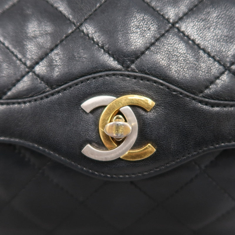 CHANEL Paris Limited Edition Matelasse Lambskin Flap Crossbody Bag Black Gold Hardware