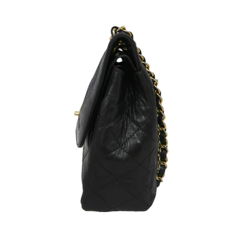 CHANEL Paris Limited Edition Matelasse Lambskin Flap Crossbody Bag Black Gold Hardware